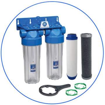 Φίλτρο Κάτω Πάγκου 10″ Διπλό Υψηλής Πίεσης Home Solution 3SFCCBL-S Aqua Filter - 1