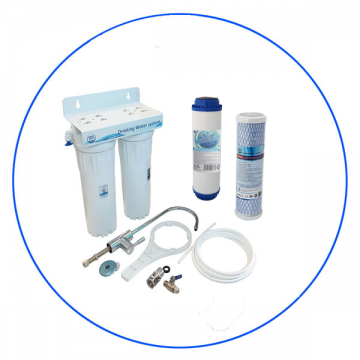 APDUC 14 SEMI 2-Stage Undercounter System, with Aqua Filter 10" FCCBKDF2 and Aqua Pure 0.5 µm APCYST Aqua Pure - 1
