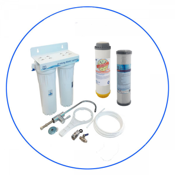 APDUC 14 PREMIUM 2-Stage System, with 10" FCPRA-C filters from Aqua Filter and APCYD 0.5 µm from Aqua Pure Aqua Pure - 1
