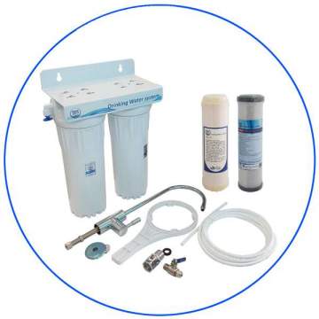 APDUC 14 UFPREMIUM 2-Stage System, with 10" APUF 0.01 µm and APCYD 1 µm filters from Aqua Pure Aqua Pure - 1