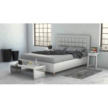 Double bed 155X215, with Core Plus Base and Asana Headboard for mattress 150X200 with removable fabric Dunlopillo - 1