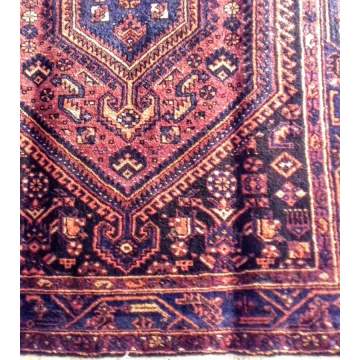 Handmade all-wool carpet HAMADAN Pakistani 1.48X2.10 cm maroon - 2