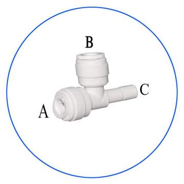 Σύνδεσμος Ασφαλείας Ταφ in line AQ-A4SRT4-W Tee Plug Aqua Filter - 1