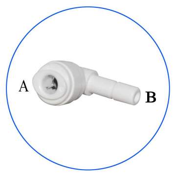 Σύνδεσμος Ασφαλείας Γωνία in line 1/4 AQ-A4SE4-W Aqua Filter - 1