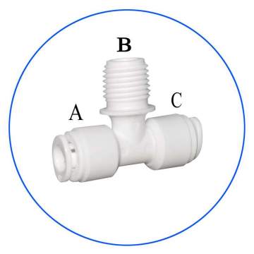 Κούμπωμα Ασφαλείας Ταφ 1/4″ με in-line για Φίλτρα Νερού AQ-A4MBT4-W Aqua Filter - 1