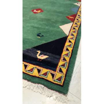 Carpet GABBEH Handmade 1.69X2.37 cm green - 3