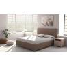 Semi-double bed with Core Supreme Base and EDEN Headboard for mattress 110X200 with removable fabric Dunlopillo - 1