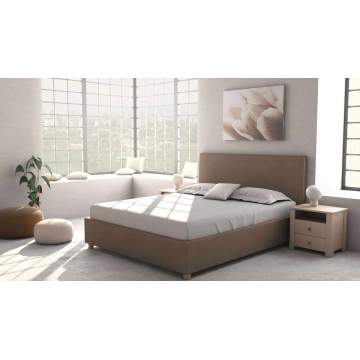 Semi-double bed with Core Supreme Base and EDEN Headboard for mattress 120X200 with removable fabric Dunlopillo - 1