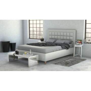 Double bed with Core Plus Base and Asana Headboard for mattress 160X200 with removable fabric Dunlopillo - 1