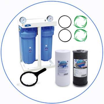 Aqua Filter's Big Blue 10'' BBPSCBLS10 Filter System with 1'' flow cross-section Aqua Filter - 1