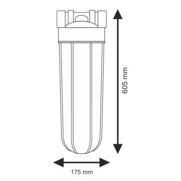 Aqua Filter's Big Blue 20'' BBPS20 Filter System with 1'' flow cross-section Aqua Filter - 8