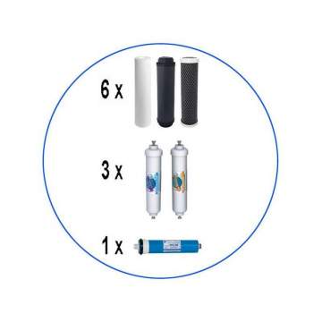 Τριετές Σετ Αλλαγής Eco Φίλτρων Αντίστροφης Όσμωσης 6 Σταδίων Της Aqua Filter Aqua Filter - 1