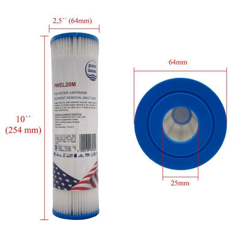Purewave Multi-Purpose Pleated Sediment Filter PWEL20M