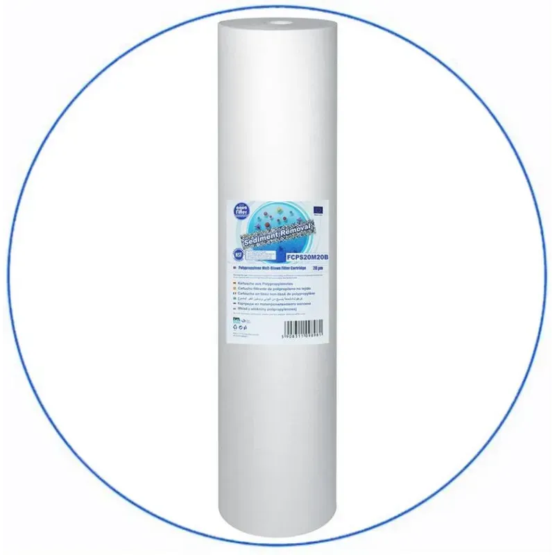 Σύστημα Φίλτρου Big Blue 20'' BBPSCSTCBLP20 της Aqua Filter με Διατομή Παροχής 1''