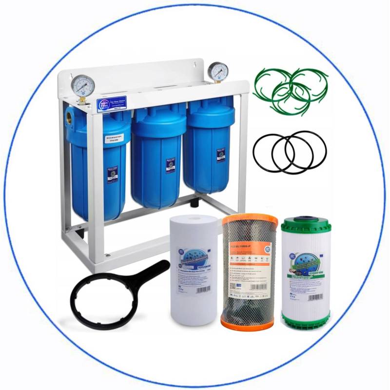 Σύστημα Φίλτρου Big Blue 10'' BBF319 της Aqua Filter με Διατομή Παροχής 1''