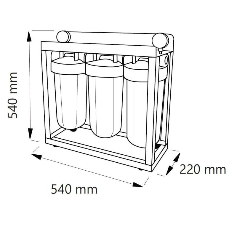 Σύστημα Φίλτρου Big Blue 10'' BBF319 της Aqua Filter με Διατομή Παροχής 1''
