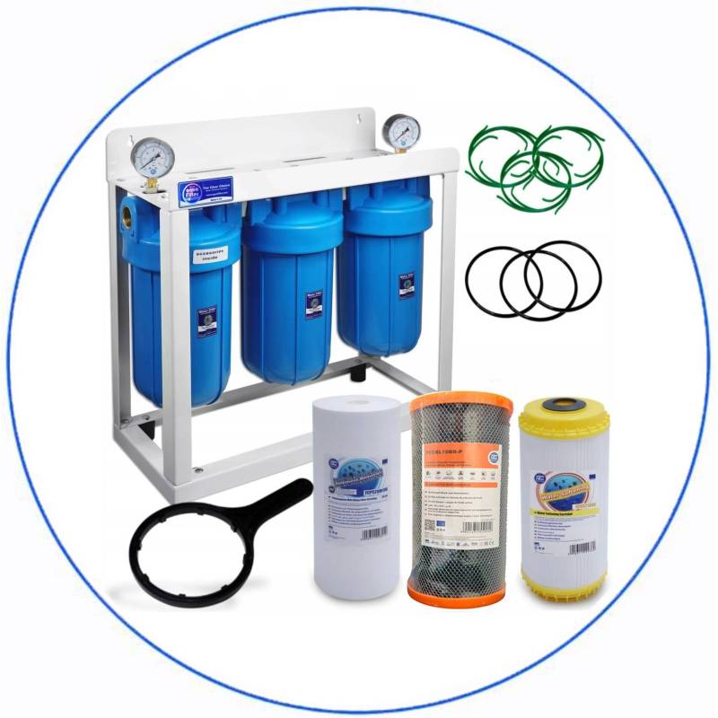 Σύστημα Φίλτρου Big Blue 10'' BBF321 της Aqua Filter με Διατομή Παροχής 1''